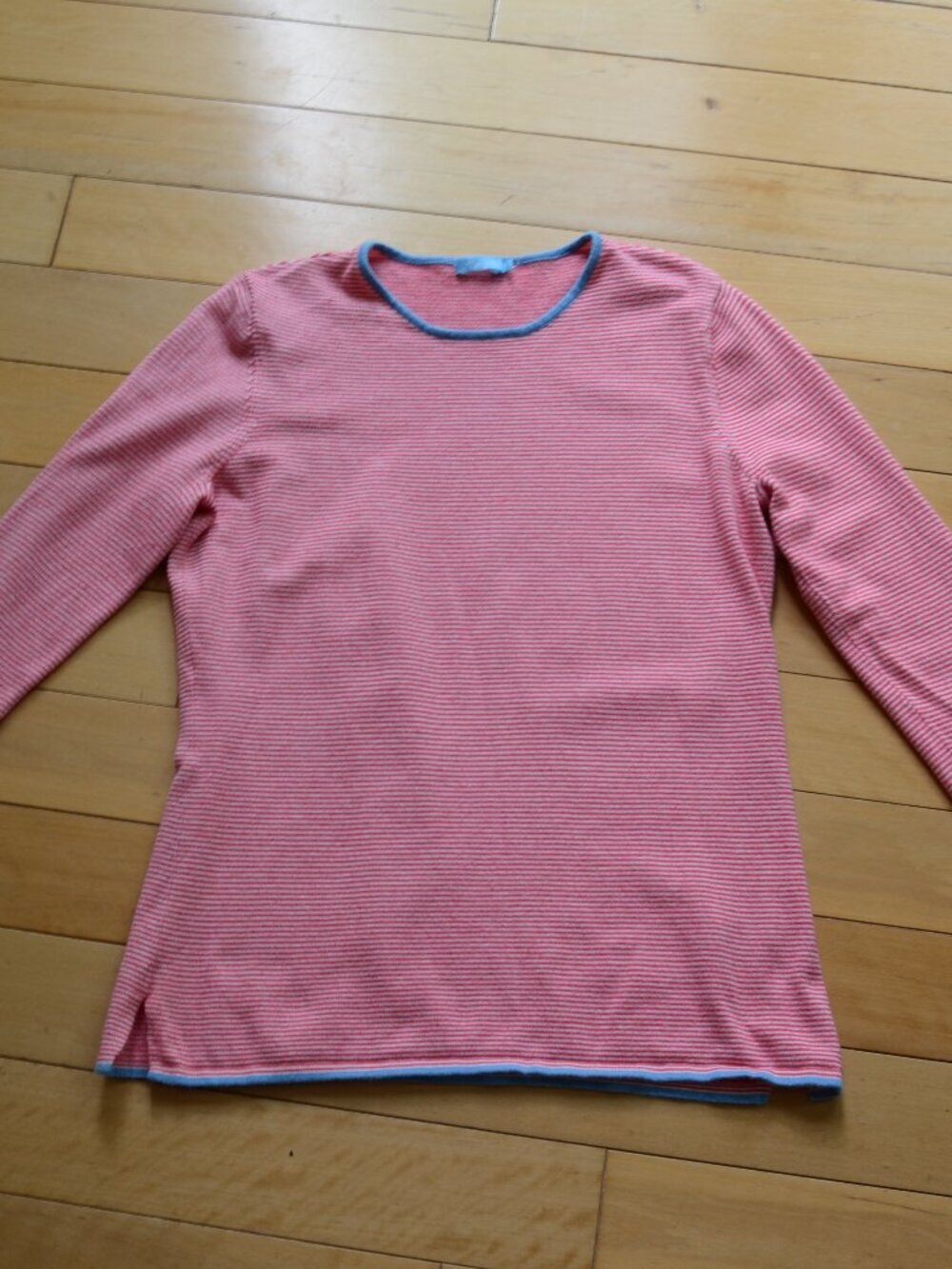 J. McLaughlin striped cotton 3/4 sleeve sweater Size XS
